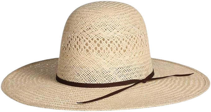 Rodeo King Jute 4 1/2` Brim Leather Sweatband Straw Hat